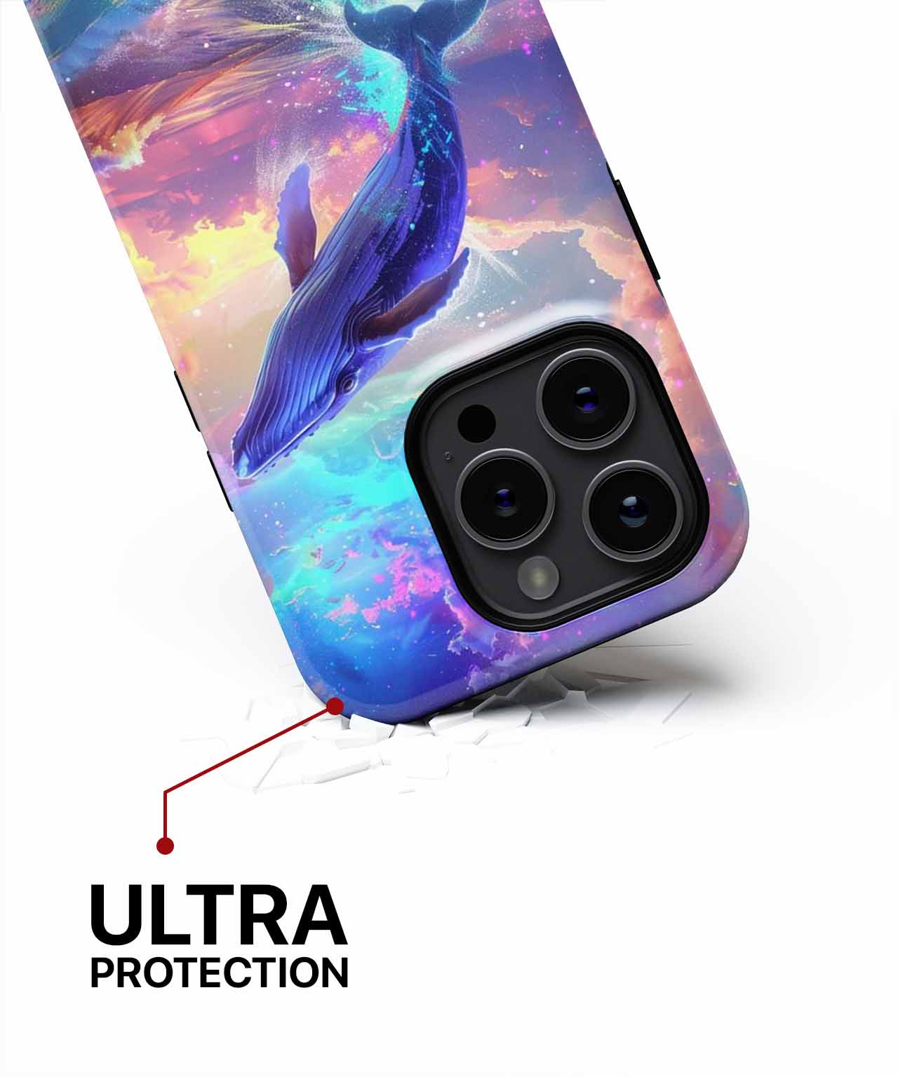 Majestic Whale Leaping Through Colorful Cosmos iPhone case Case Cazify - Delivery Canada
