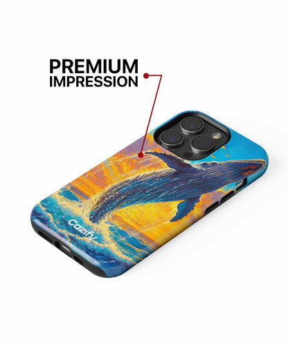 Majestic Whale Leaping through Sunset iPhone case Case Cazify - Delivery Canada
