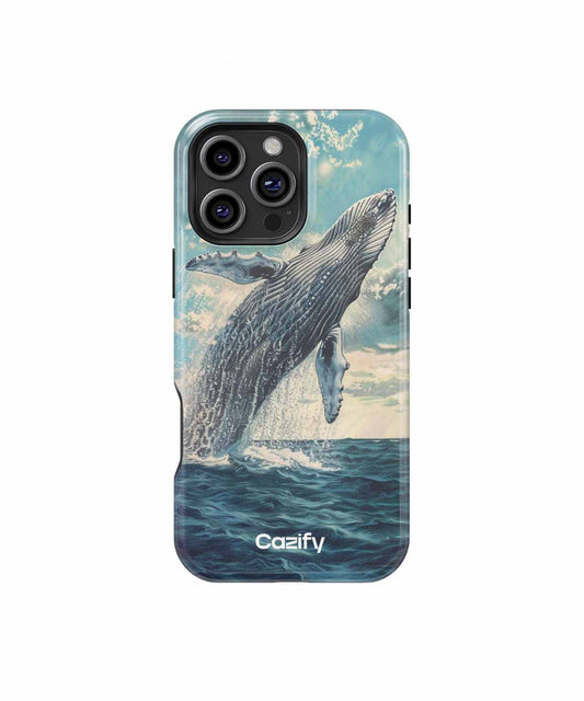 Majestic Whale Leaps in Pure Joy iPhone case Case Cazify - Delivery Canada