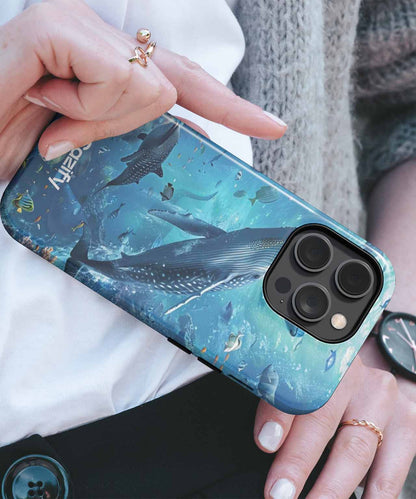 Majestic Whale Swimming in Ocean Wonderland iPhone case Case Cazify - Delivery Canada