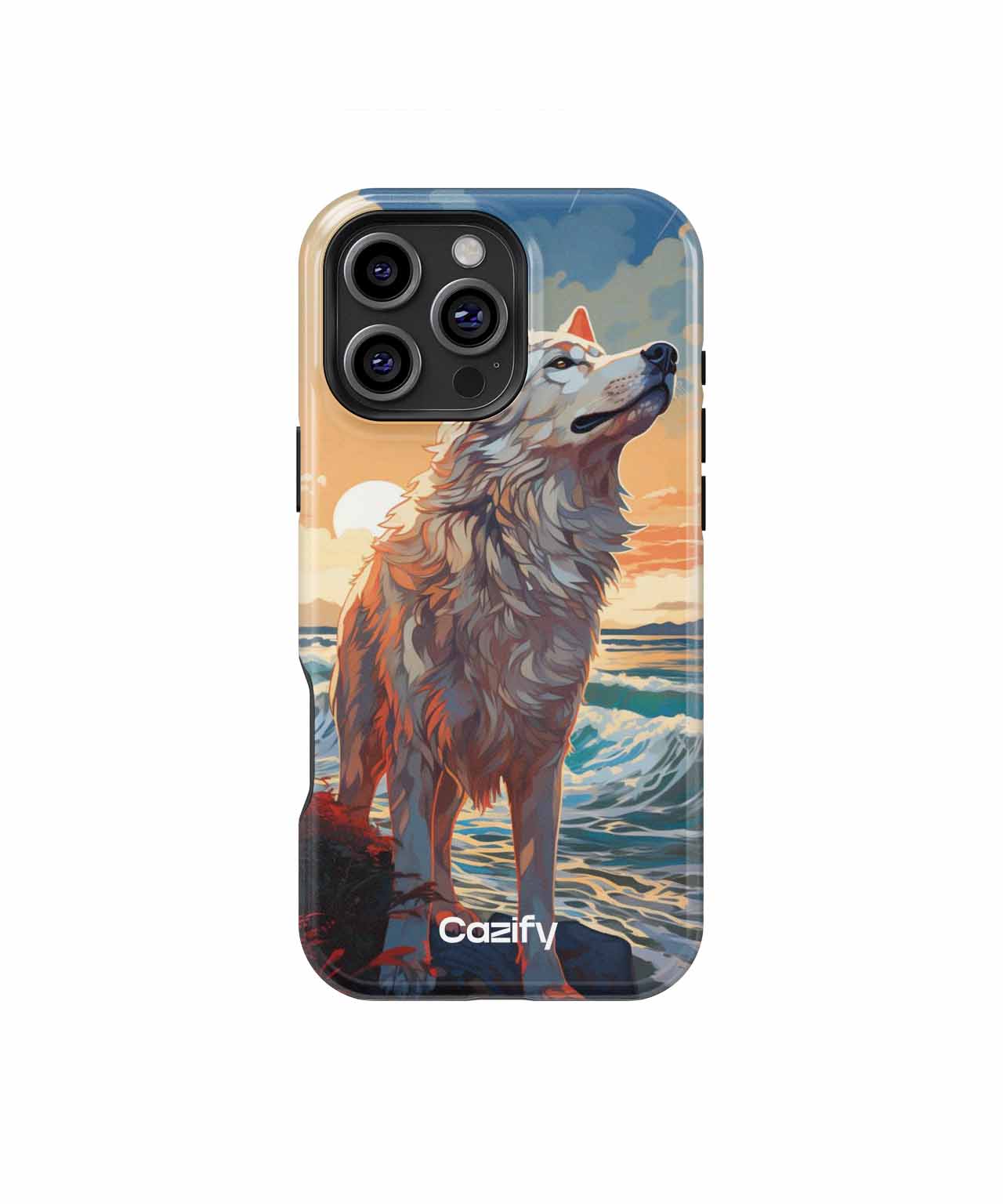 Majestic Wolf Enjoying Sunset Serenity iPhone case Case Cazify - Delivery Canada
