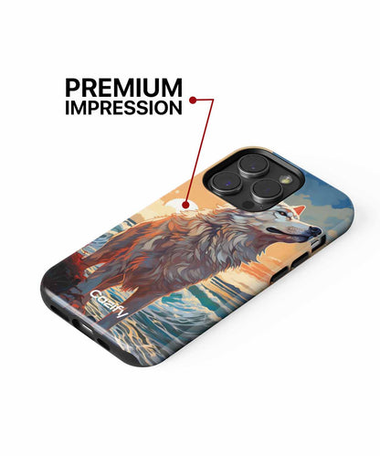 Majestic Wolf Enjoying Sunset Serenity iPhone case Case Cazify - Delivery Canada