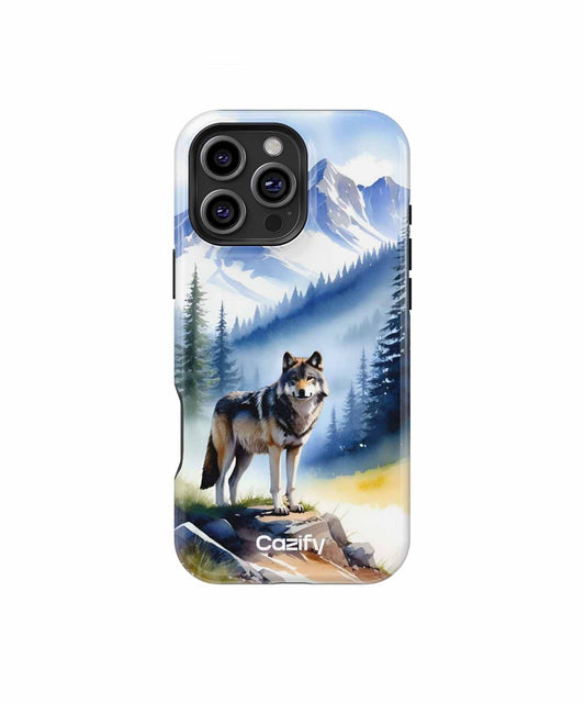 Majestic Wolf in a Scenic Mountain Landscape iPhone case Case Cazify - Delivery Canada