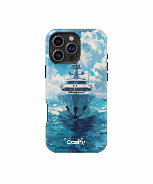 Majestic Yacht Adventure on Azure Seas iPhone case Case Cazify - Delivery Canada