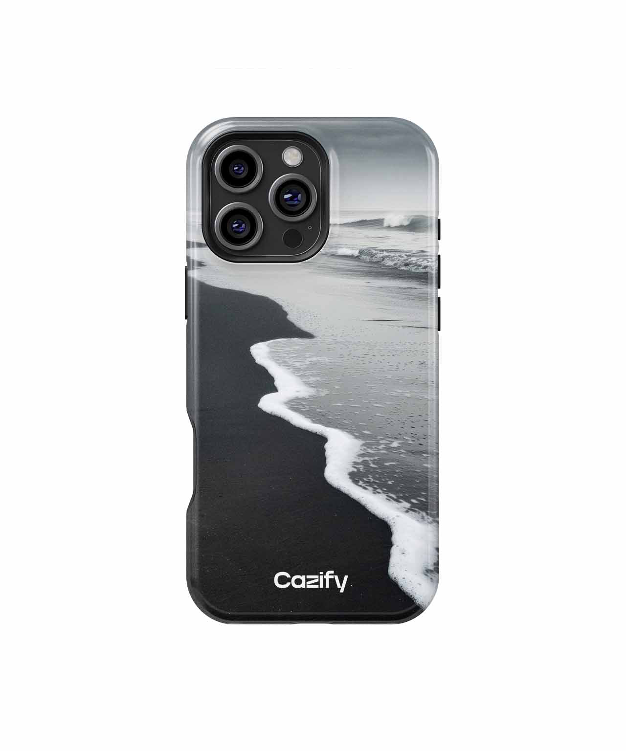 Melancholic Ocean Whisper on Black Sand iPhone case Case Cazify - Delivery Canada