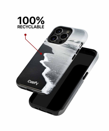 Melancholic Ocean Whisper on Black Sand iPhone case Case Cazify - Delivery Canada