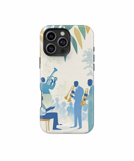 Melodic Jazz Vibes with Silhouettes iPhone case Case Cazify - Delivery Canada