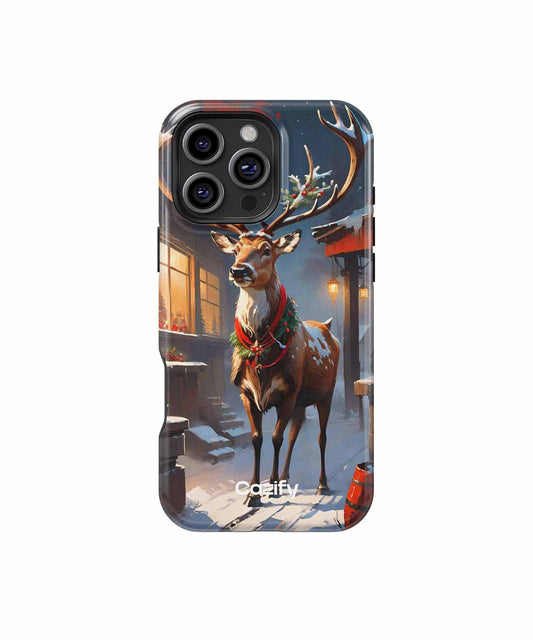 Merry Festive Reindeer Stroll iPhone case Case Cazify - Delivery Canada