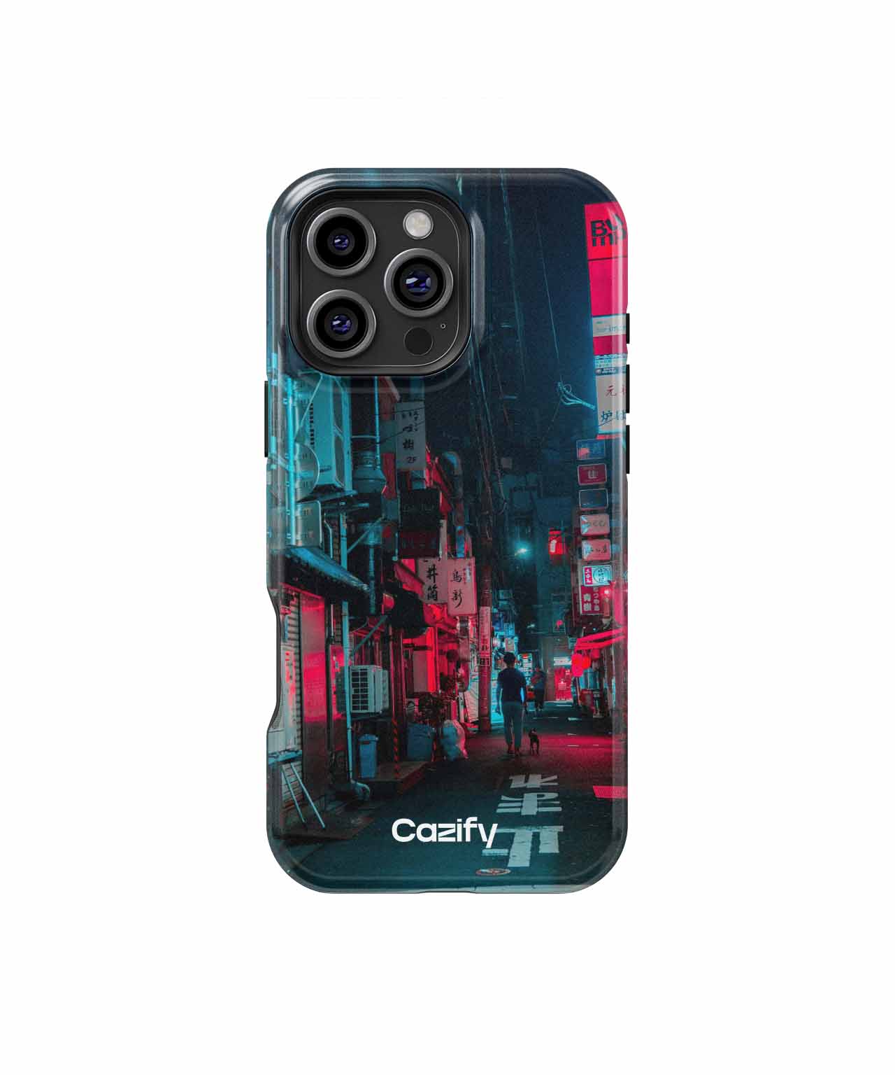 Midnight Neon Alleyway Adventure iPhone case Case Cazify - Delivery Canada