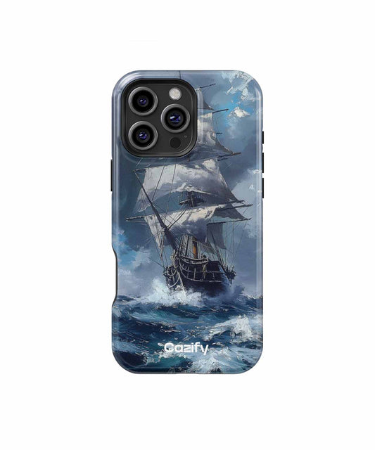 Mighty Ship Battling Wild Waves iPhone case Case Cazify - Delivery Canada