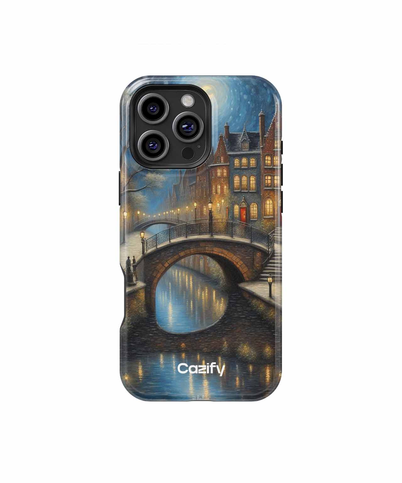 Moonlit Canal Scene with Cozy Vibes iPhone case Case Cazify - Delivery Canada