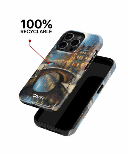 Moonlit Canal Scene with Cozy Vibes iPhone case Case Cazify - Delivery Canada