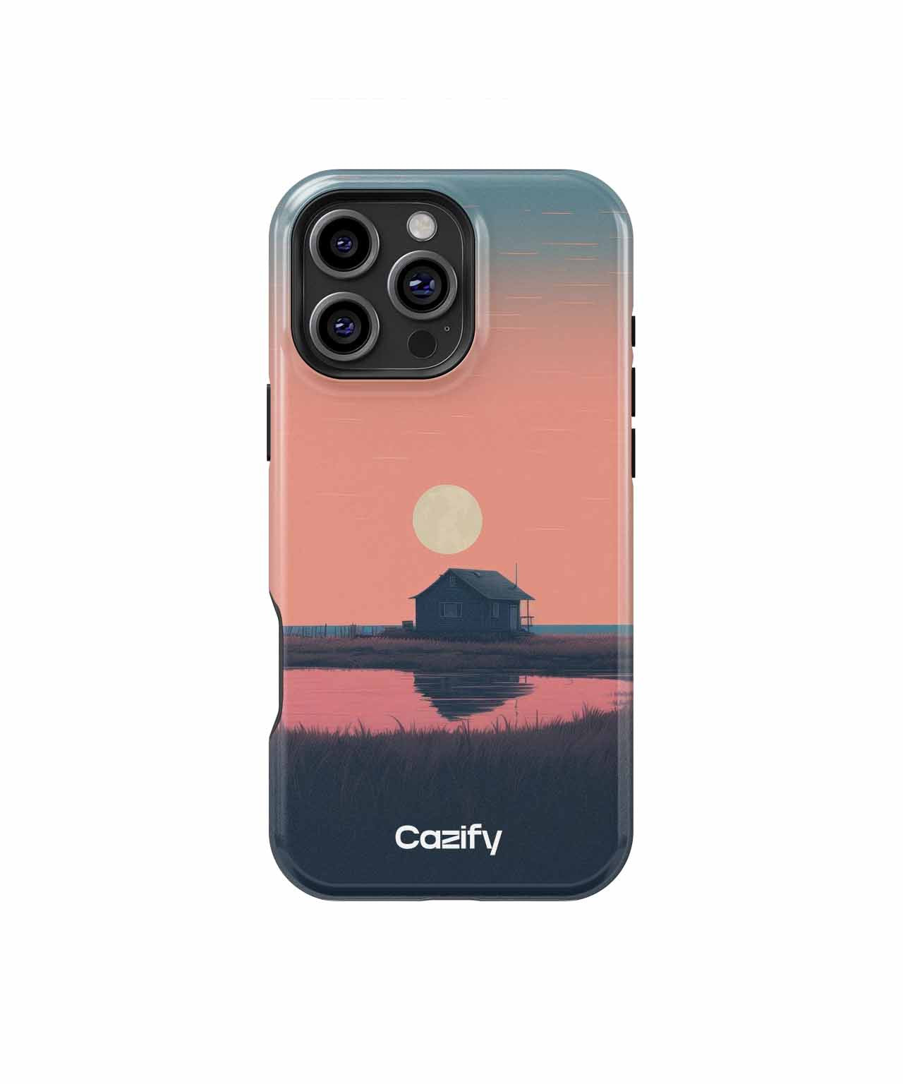 Moonlit Cozy Cabin Retreat iPhone case Case Cazify - Delivery Canada