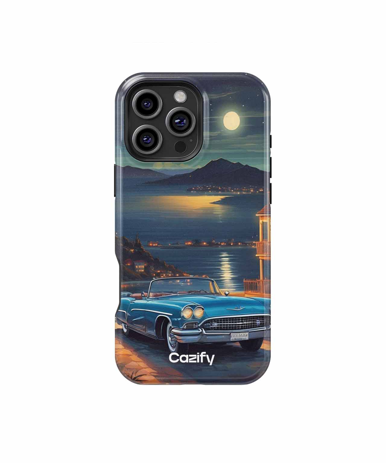 Moonlit Cruisin' in a Classic Ride iPhone case Case Cazify - Delivery Canada
