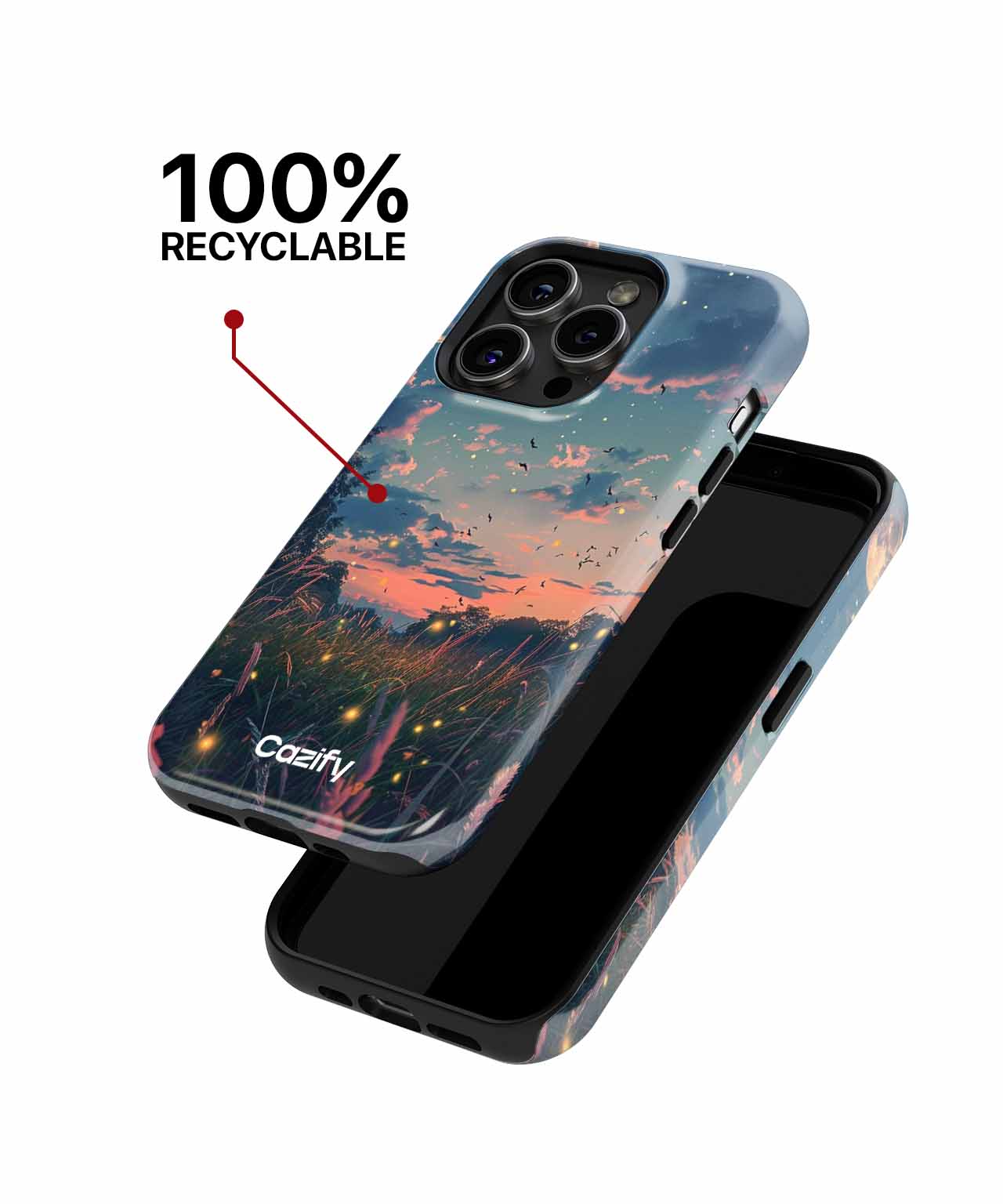 Moonlit Firefly Dreamscape iPhone case Case Cazify - Delivery Canada