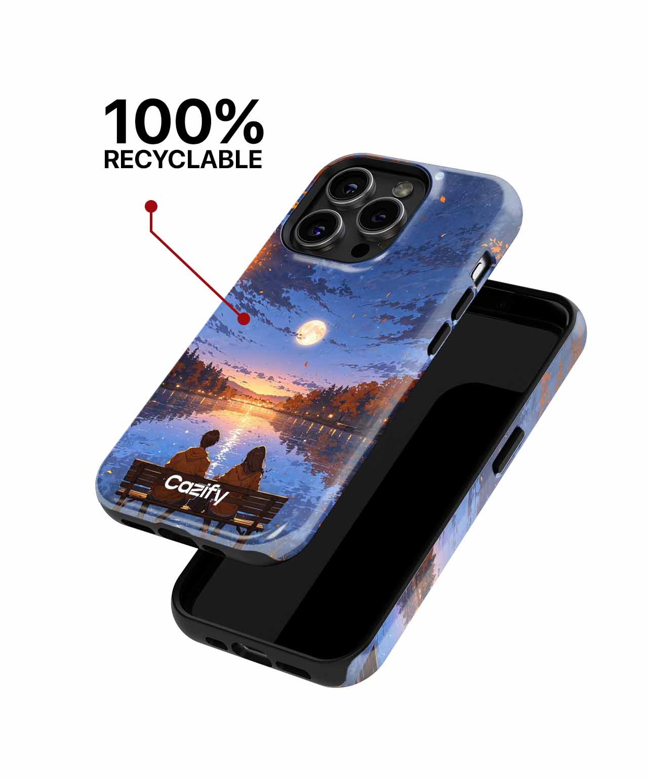 Moonlit Love by the Lake iPhone case Case Cazify - Delivery Canada