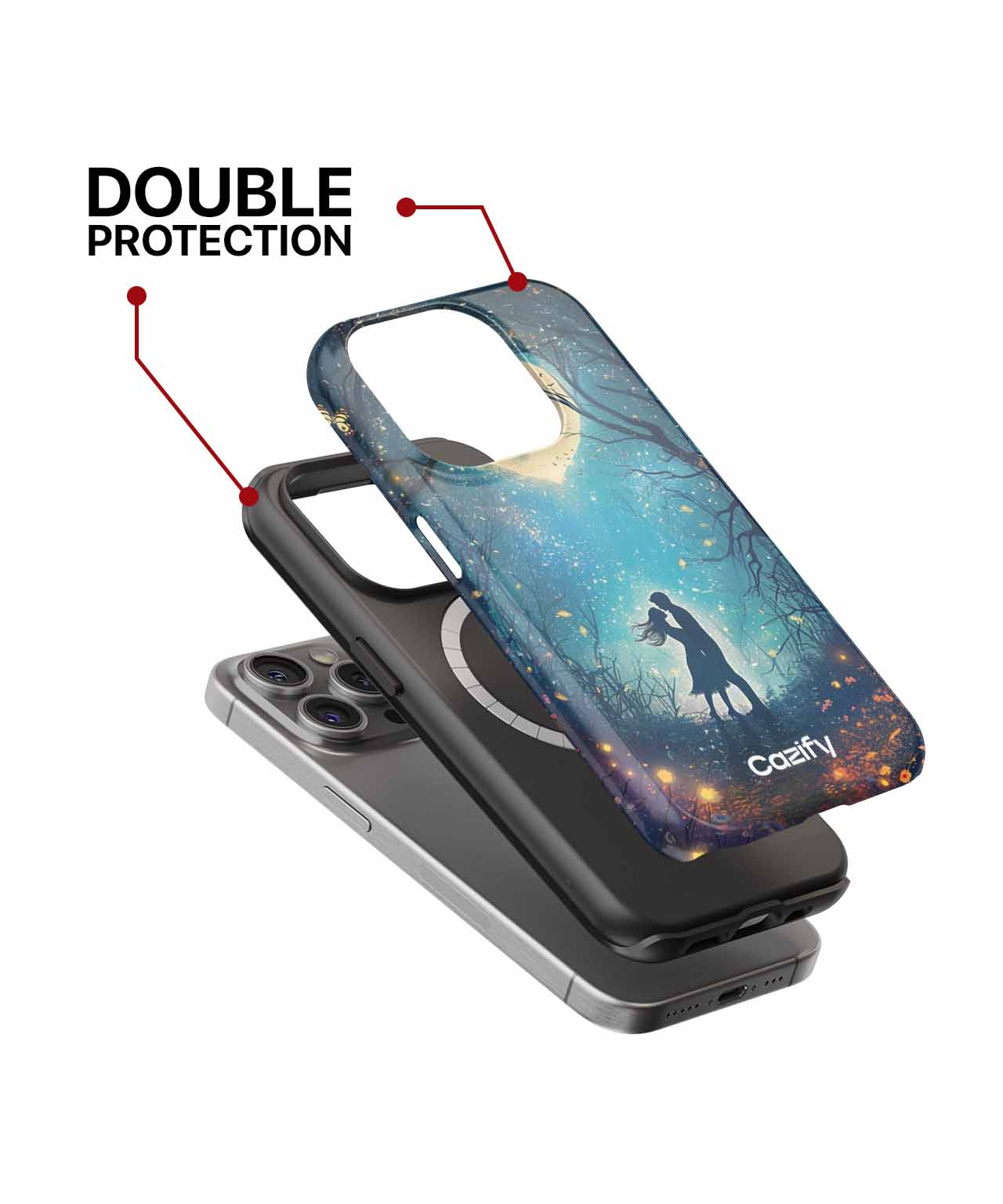 Moonlit Love in a Whimsical Forest iPhone case Case Cazify - Delivery Canada