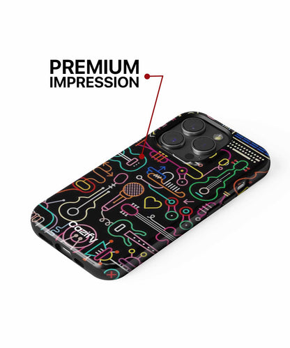 Musical Mayhem in Neon Wonderland iPhone case Case Cazify - Delivery Canada