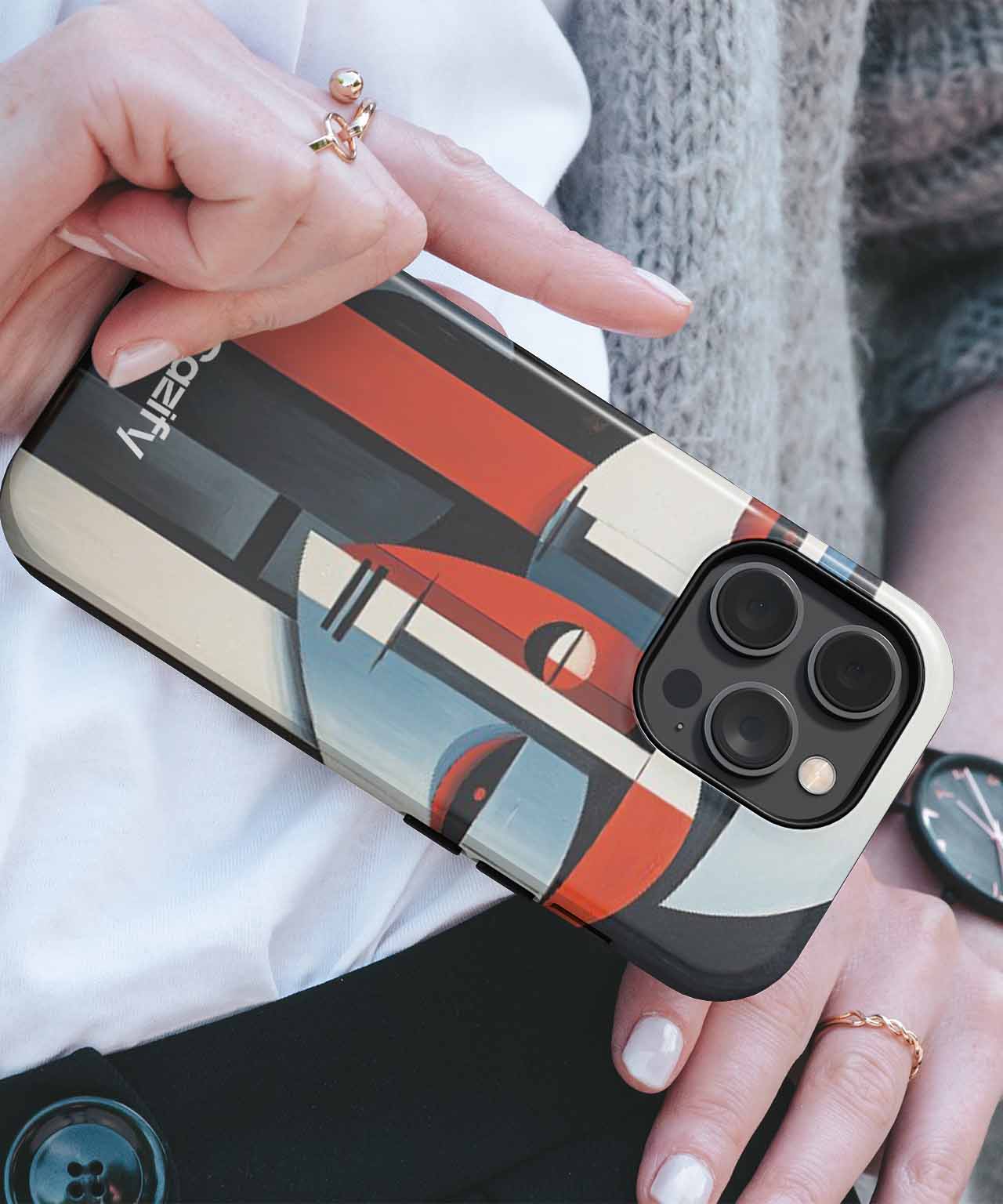Mysterious Abstract Faces in Harmony iPhone case Case Cazify - Delivery Canada