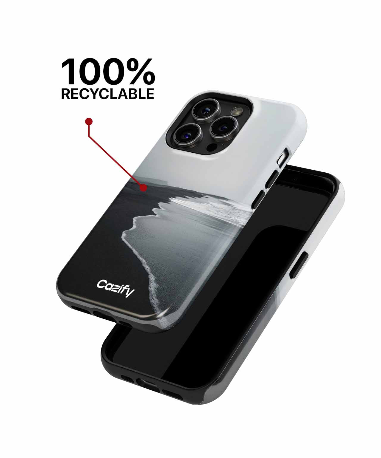Mysterious Beach with Whispering Waves iPhone case Case Cazify - Delivery Canada