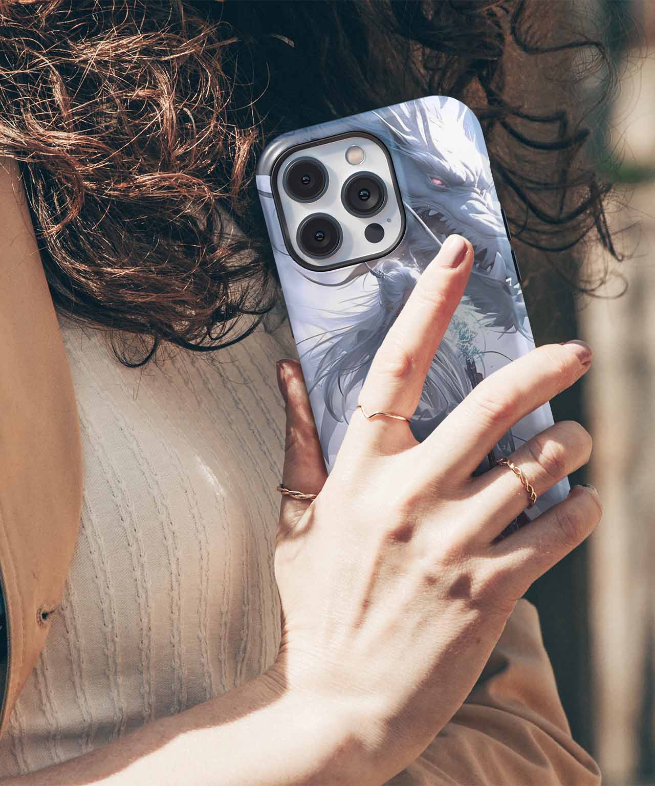 Mysterious Dragon Whisperer in Mist iPhone case Case Cazify - Delivery Canada