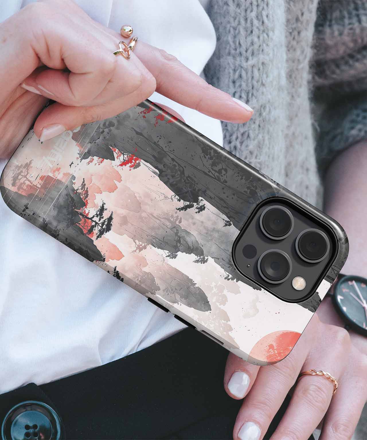 Mysterious Moonlit Journey Through Mountains iPhone case Case Cazify - Delivery Canada