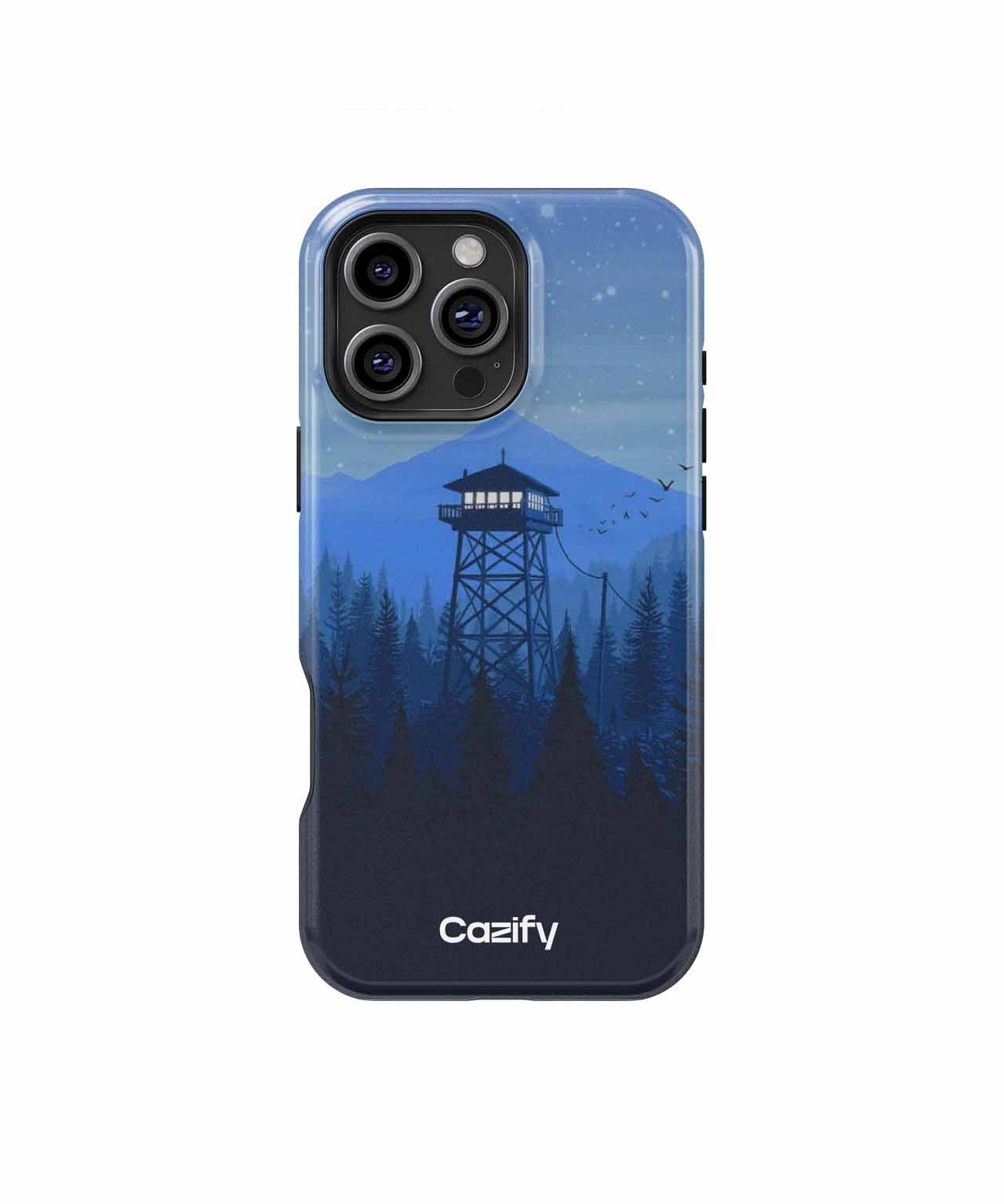 Mysterious Nighttime Watchtower Adventure iPhone case Case Cazify - Delivery Canada