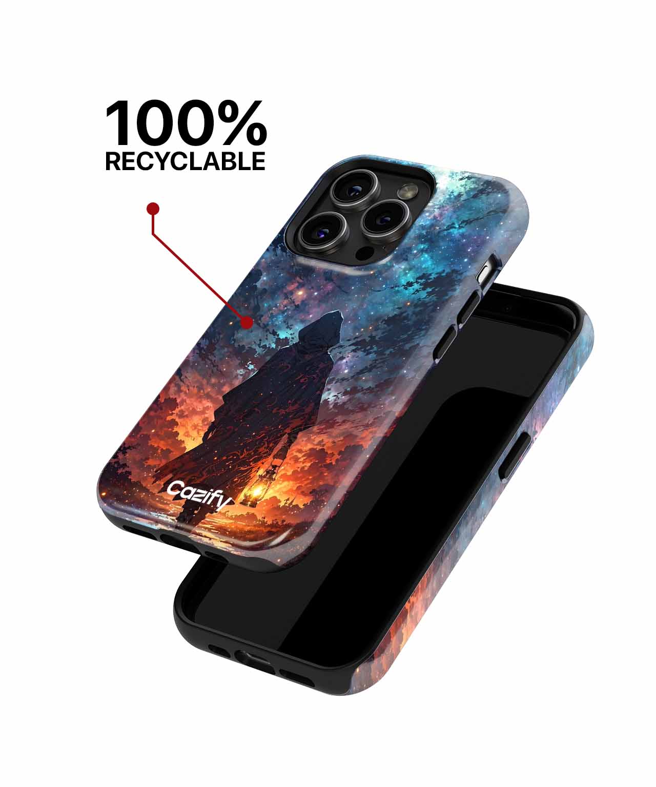 Mystical Lantern Adventure Under Stars iPhone case Case Cazify - Delivery Canada