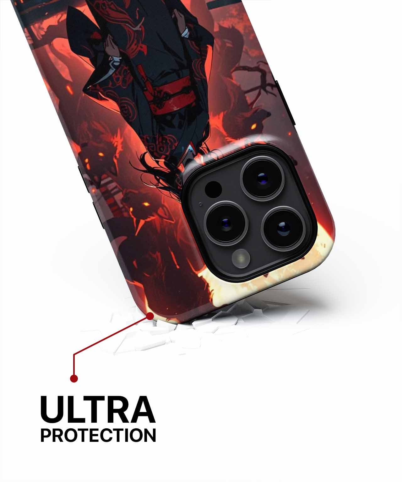 Mystical Moonlit Samurai with Wolves iPhone case Case Cazify - Delivery Canada