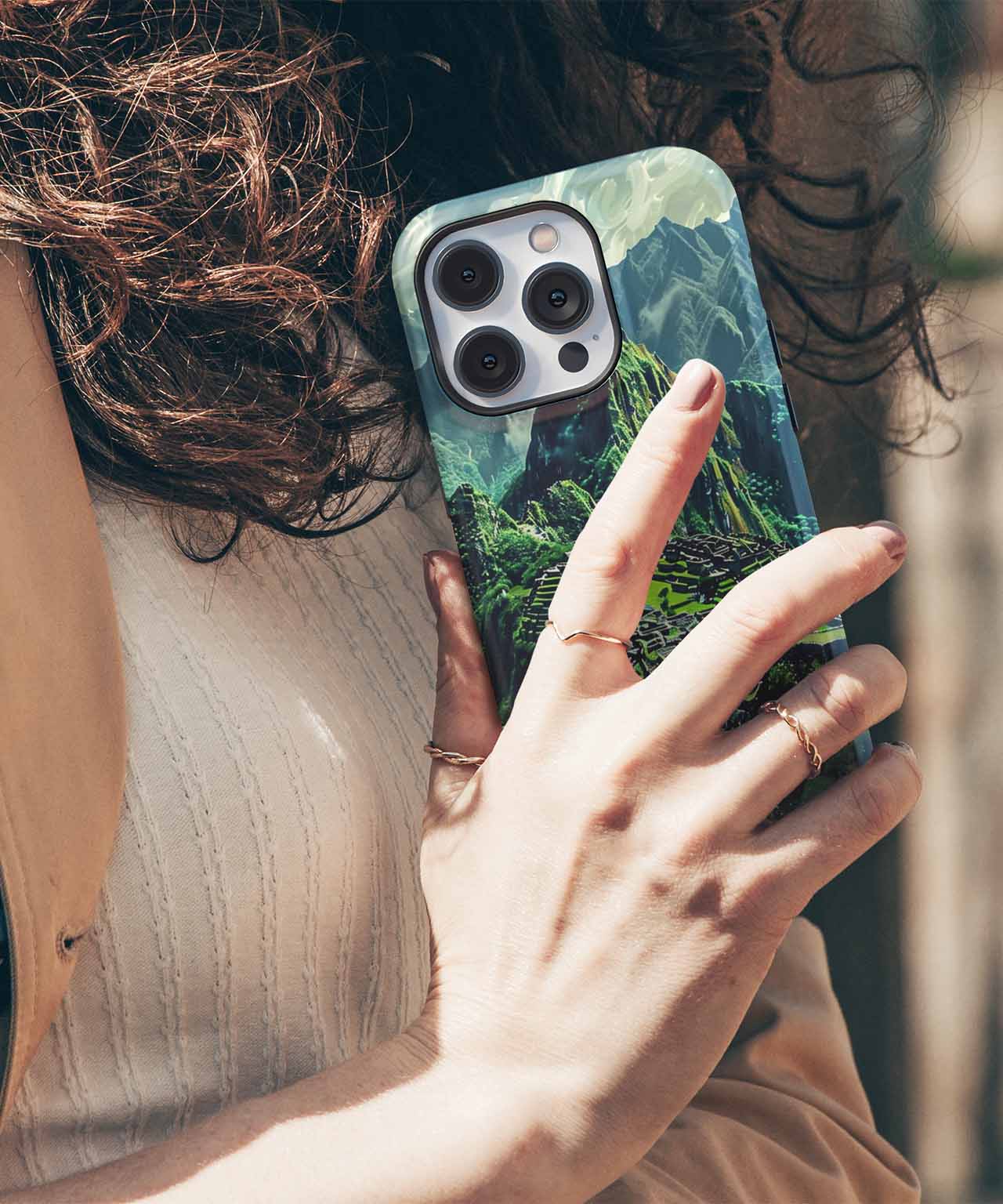 Mystical Mountain Wonder Over Ancient Ruins iPhone case Case Cazify - Delivery Canada