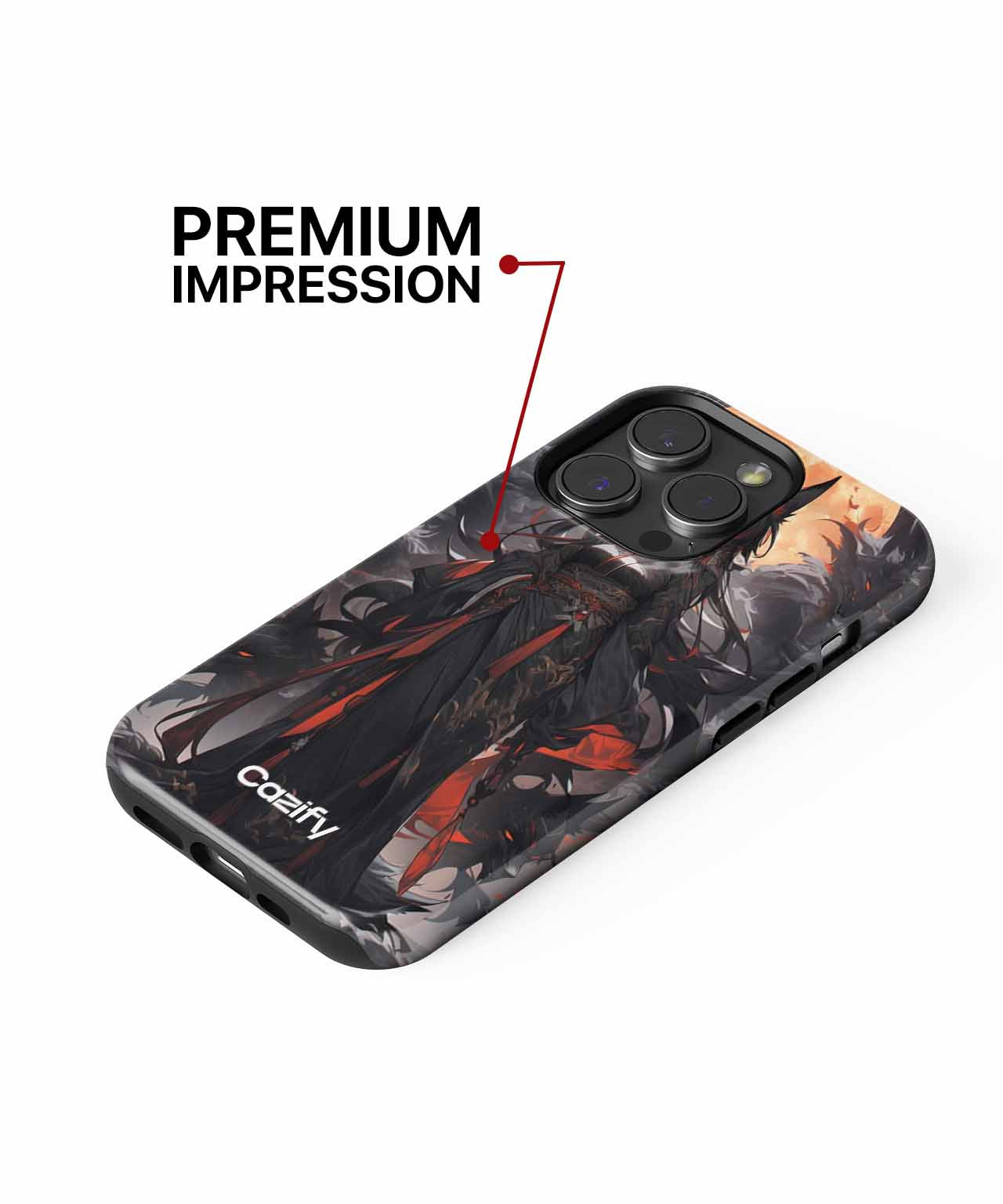 Mystical Nighttime Warrior with Wolf Spirits iPhone case Case Cazify - Delivery Canada
