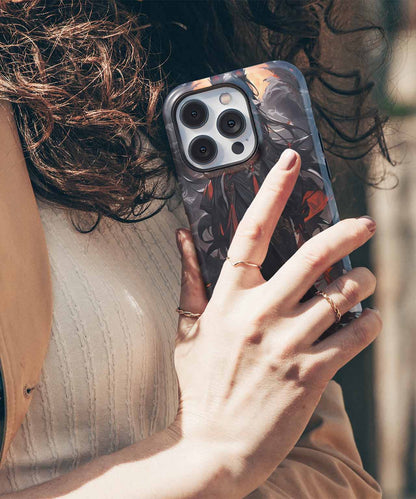 Mystical Nighttime Warrior with Wolf Spirits iPhone case Case Cazify - Delivery Canada