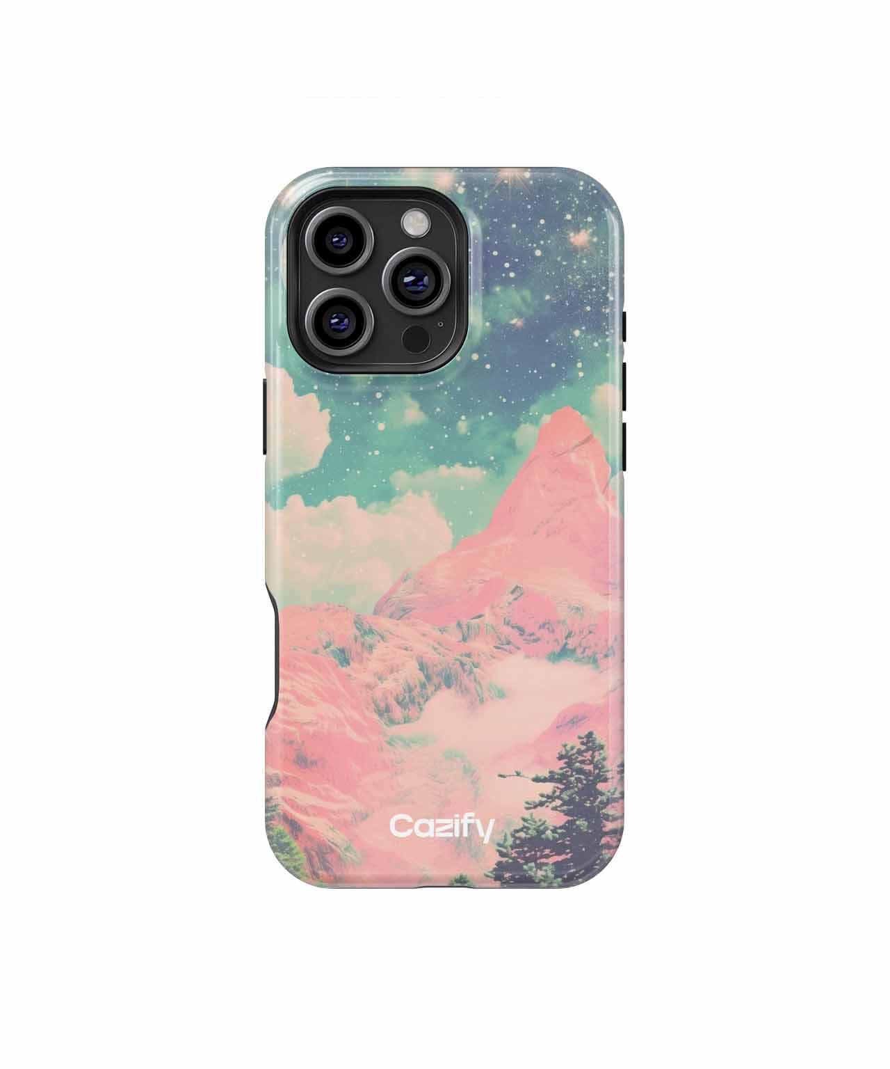 Mystical Pink Mountain Under Cosmic Sky iPhone case Case Cazify - Delivery Canada