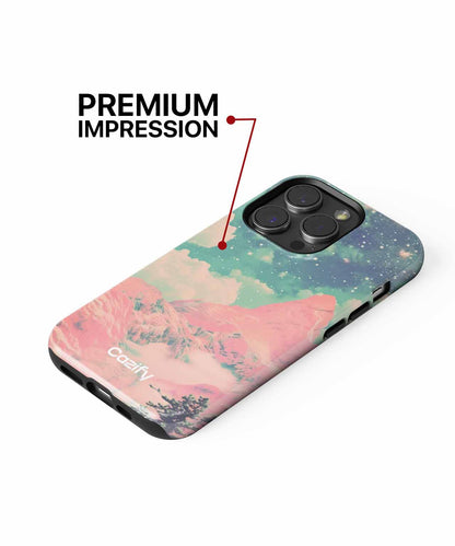 Mystical Pink Mountain Under Cosmic Sky iPhone case Case Cazify - Delivery Canada