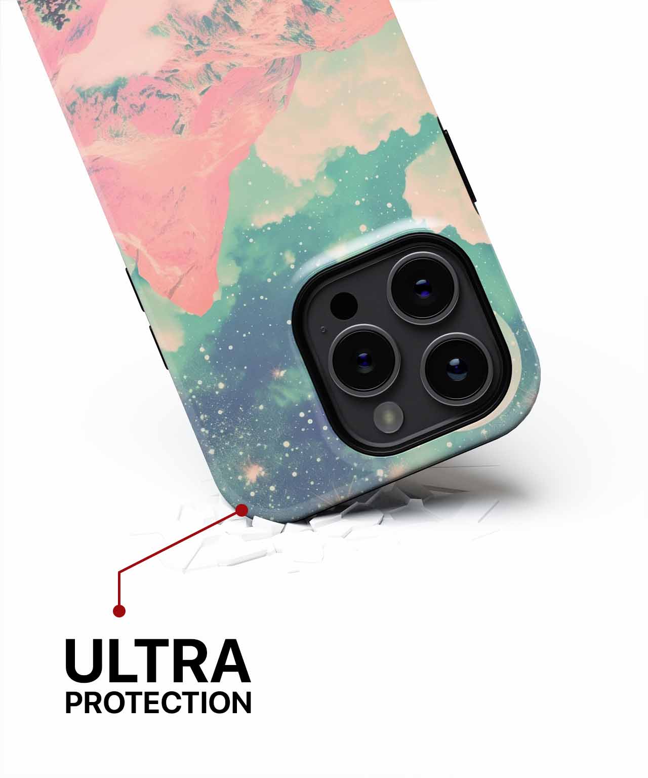 Mystical Pink Mountain Under Cosmic Sky iPhone case Case Cazify - Delivery Canada