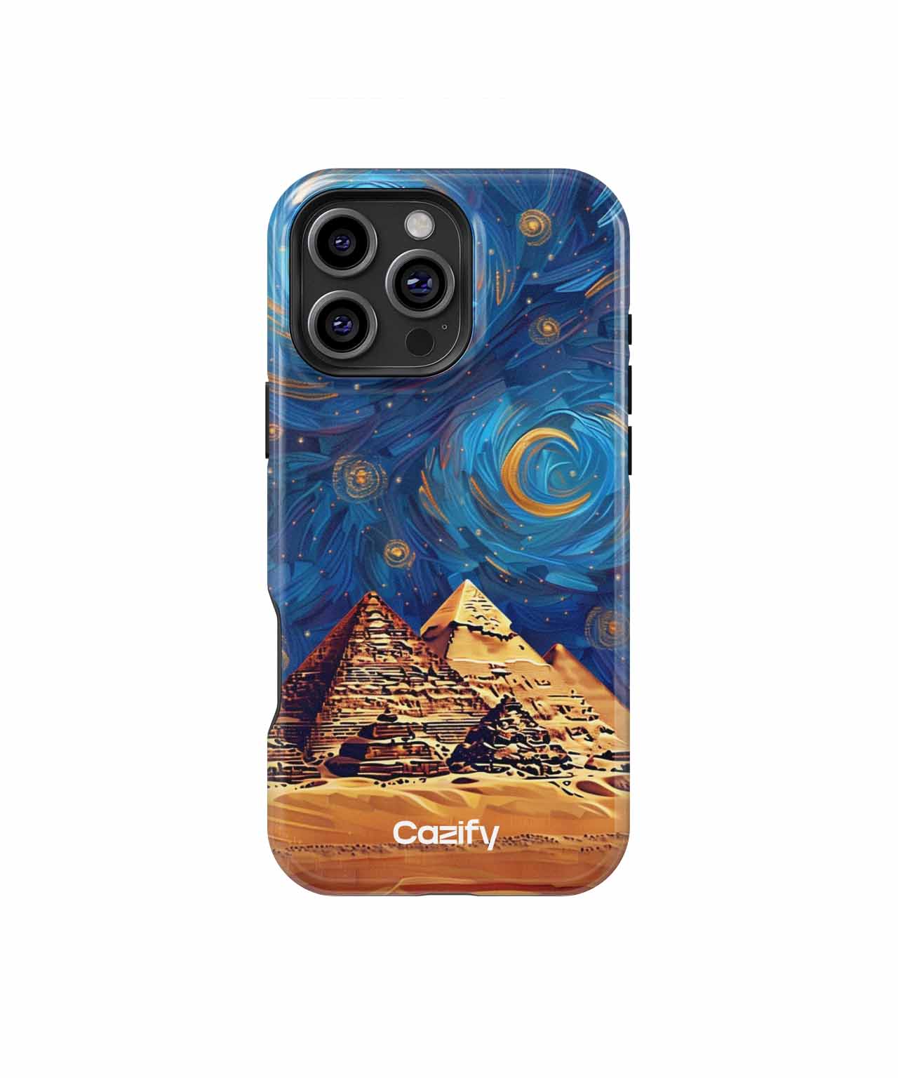 Mystical Pyramids Under Swirling Stars iPhone case Case Cazify - Delivery Canada