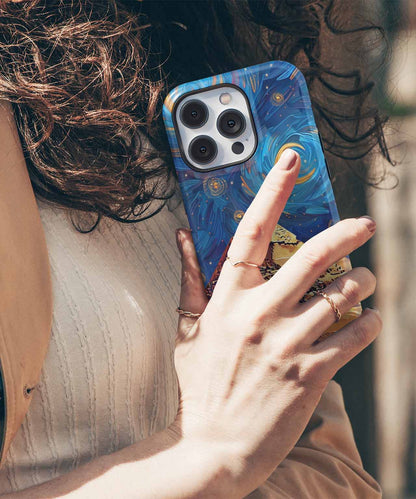 Mystical Pyramids Under Swirling Stars iPhone case Case Cazify - Delivery Canada