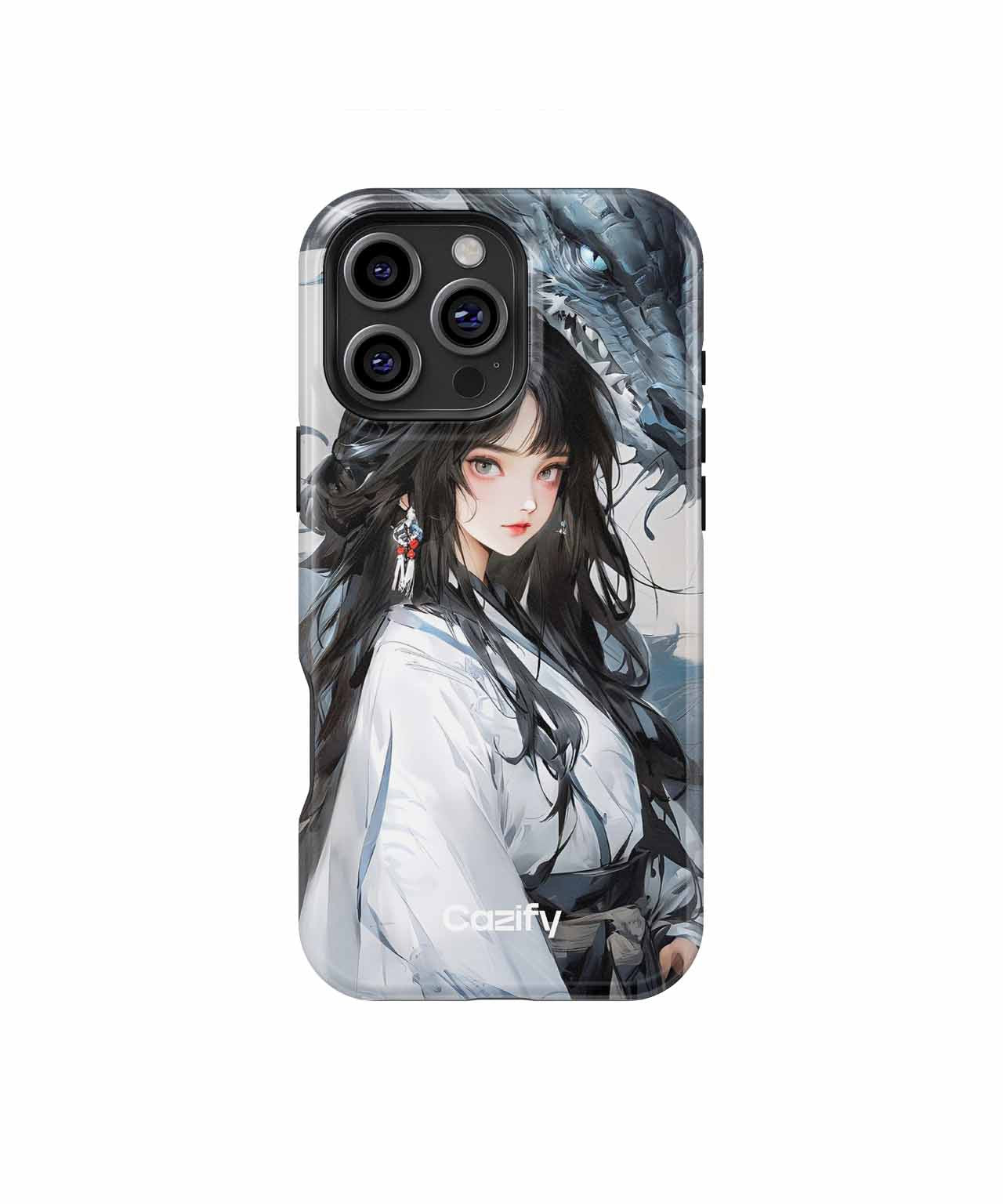 Mystical Warrior Princess with Dragon iPhone case Case Cazify - Delivery Canada