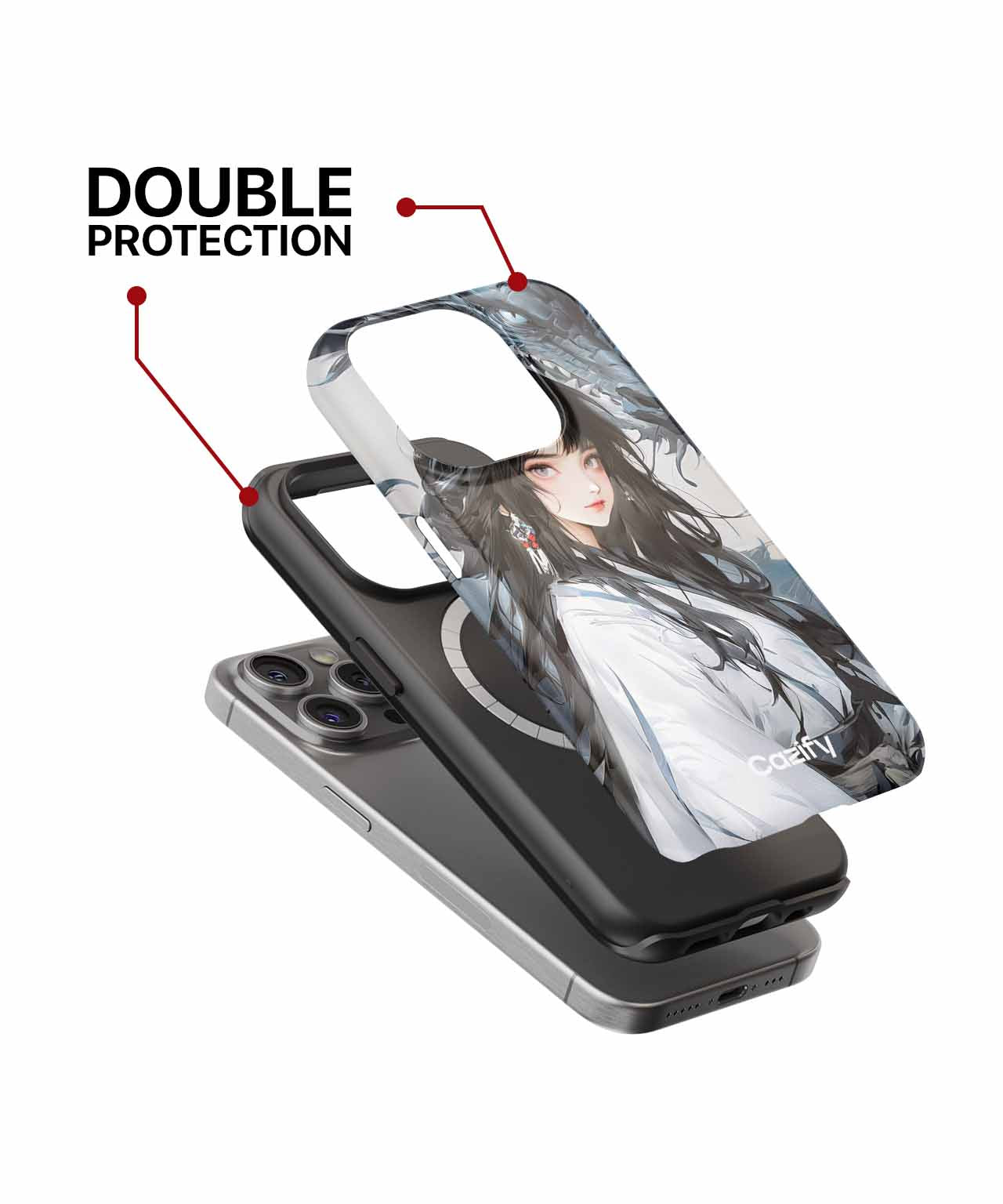 Mystical Warrior Princess with Dragon iPhone case Case Cazify - Delivery Canada