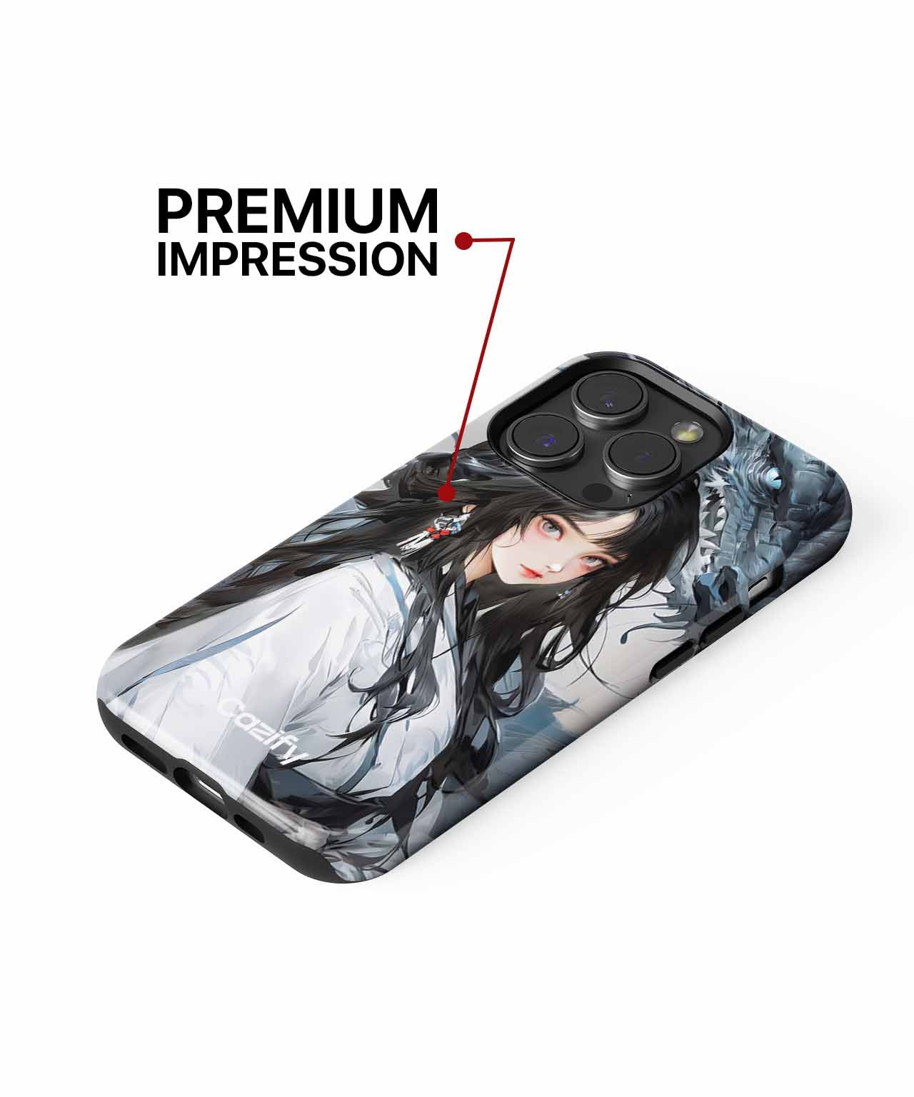 Mystical Warrior Princess with Dragon iPhone case Case Cazify - Delivery Canada