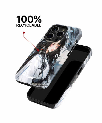 Mystical Warrior Princess with Dragon iPhone case Case Cazify - Delivery Canada