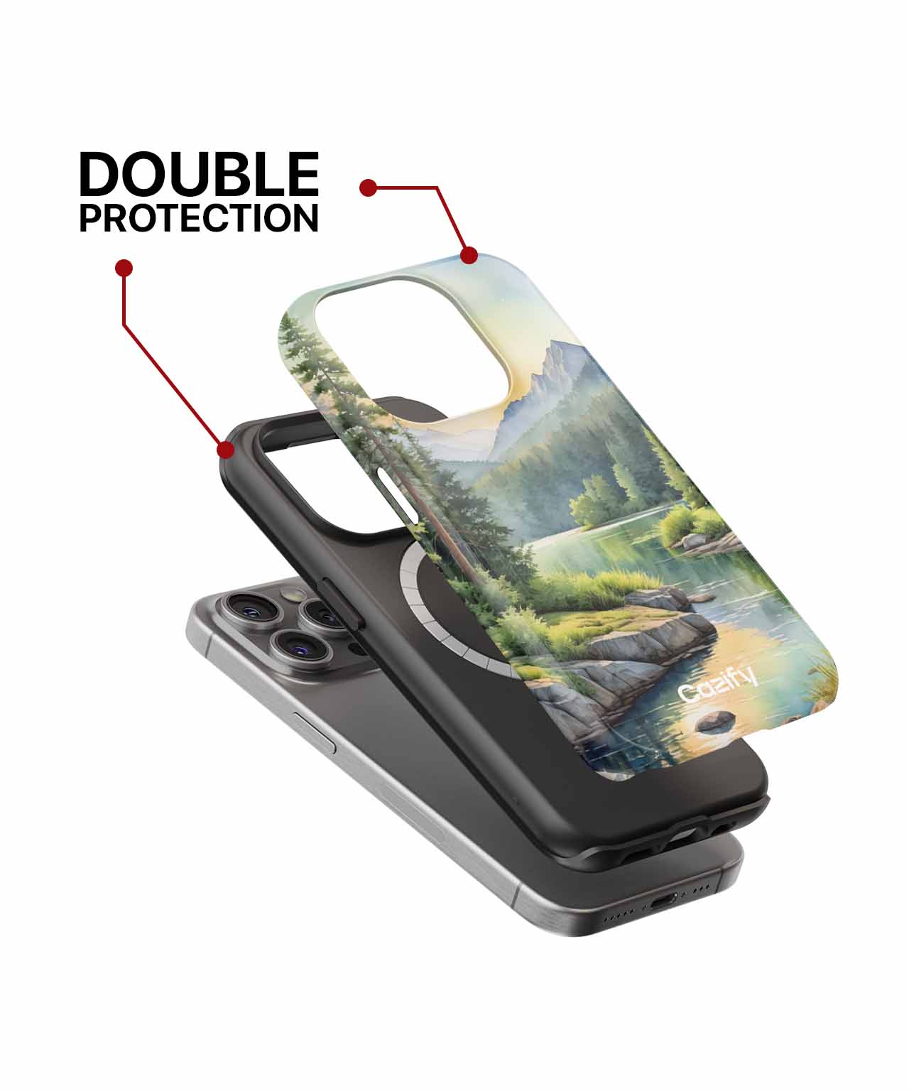 Nature's Serene Sunset Reflection iPhone case Case Cazify - Delivery Canada