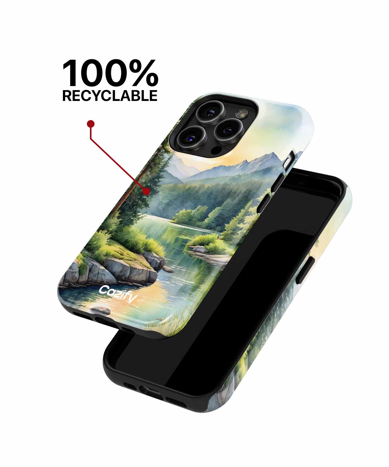 Nature's Serene Sunset Reflection iPhone case Case Cazify - Delivery Canada