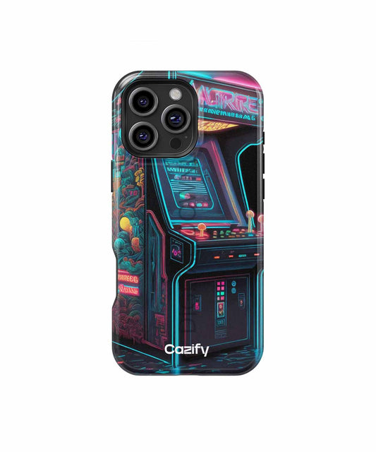 Neon Glowing Retro Arcade Adventure iPhone case Case Cazify - Delivery Canada