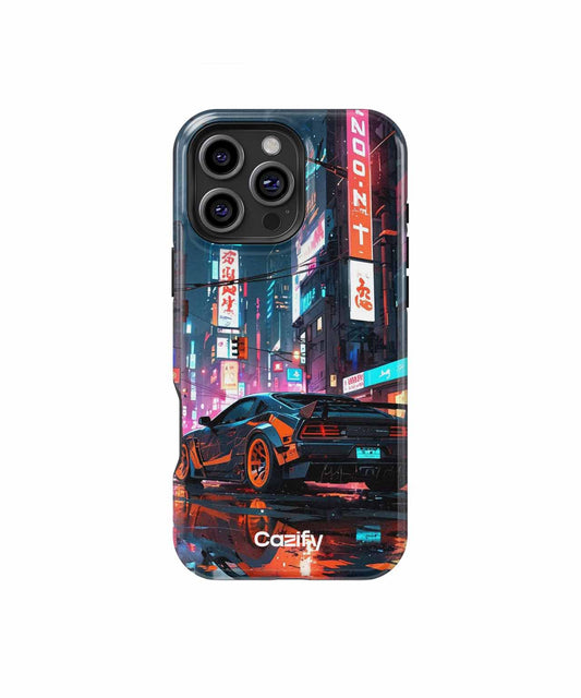 Neon Lights and Shadowy Streets iPhone case Case Cazify - Delivery Canada