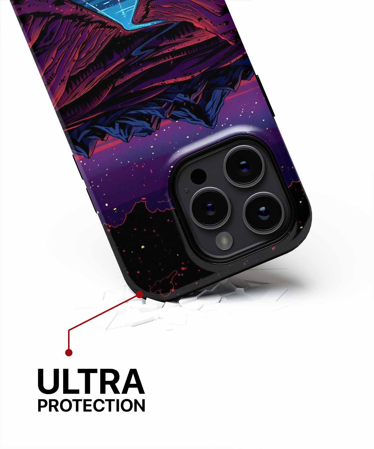 Neon Road Trip Through Stardust Mountain iPhone case Case Cazify - Delivery Canada