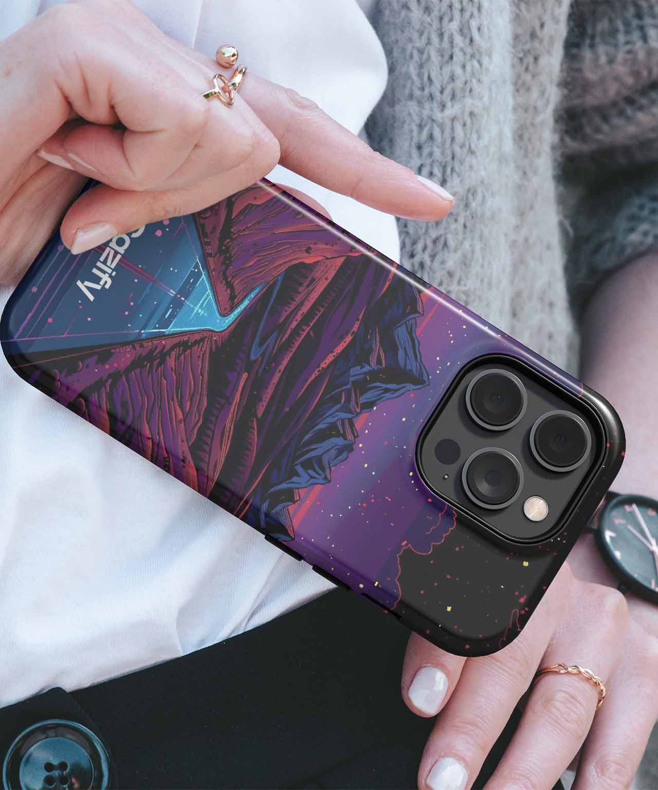 Neon Road Trip Through Stardust Mountain iPhone case Case Cazify - Delivery Canada