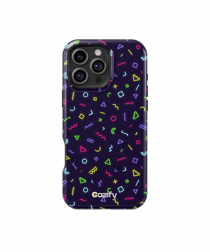 Neon Shapes Dancing in the Dark iPhone case Case Cazify - Delivery Canada
