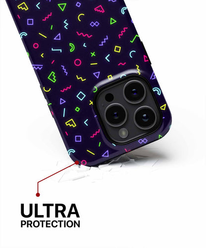 Neon Shapes Dancing in the Dark iPhone case Case Cazify - Delivery Canada