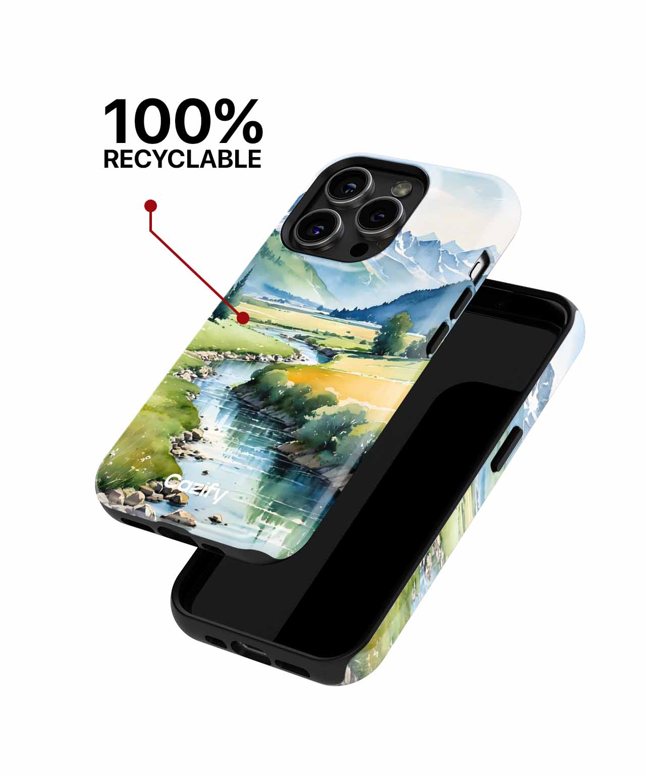 Peaceful Mountain Stream View iPhone case Case Cazify - Delivery Canada